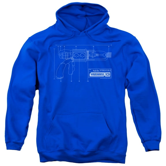 Warehouse 13 Tesla Gun Adult Pullover Hoodie Sweatshirt Royal Blue