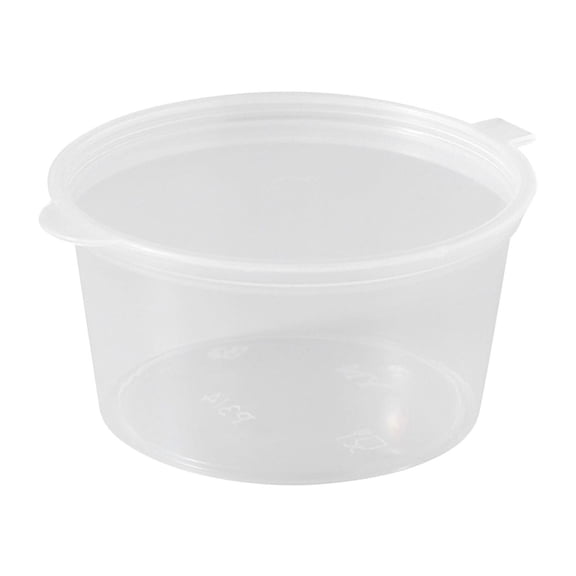 50 Set 2 oz Jello Shot Cups with Lids, Sturdy & Food Safe Disposable Plastic Portion Condiment Dipping Sauce Cups, Small Containers for Salad Dressing