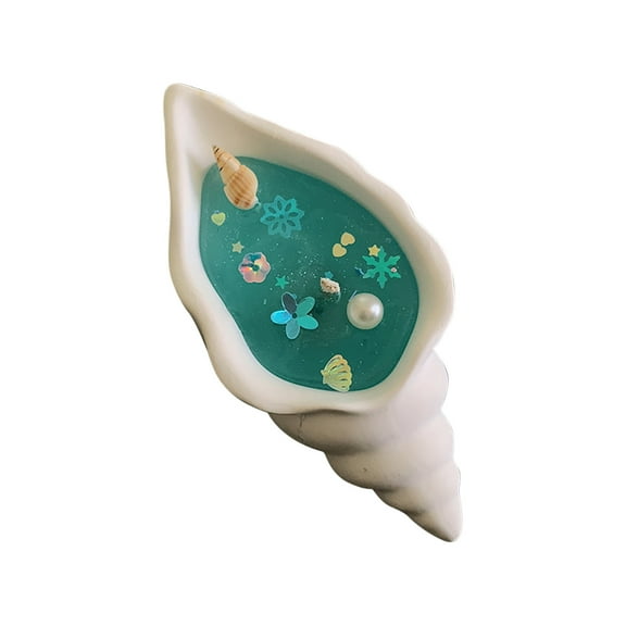 Warehouse Clearance Sea Shell Aromatherapy Candle Unique Aquamarine Starry Sky Pearl Jelly Scented Candle Wax Handmade Fireplace Firelight Conch Plaster Shape Design Creative Gift ZE