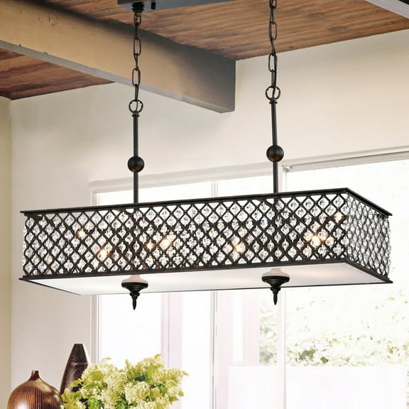 Warehouse Of Tiffany Elias Antique Copper 4-Light Chandelier IMP52C/4AC