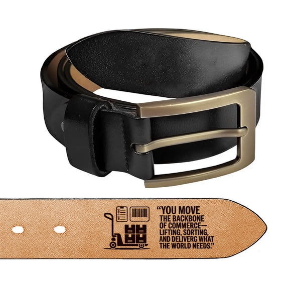 Warehouse Worker Belt for Men – Gift Honoring Strength and Reliability – Christmas or Logistics Dedication Gift, Leather Belt, Mens Belt, Birthday Gift, Leather Belt for Men