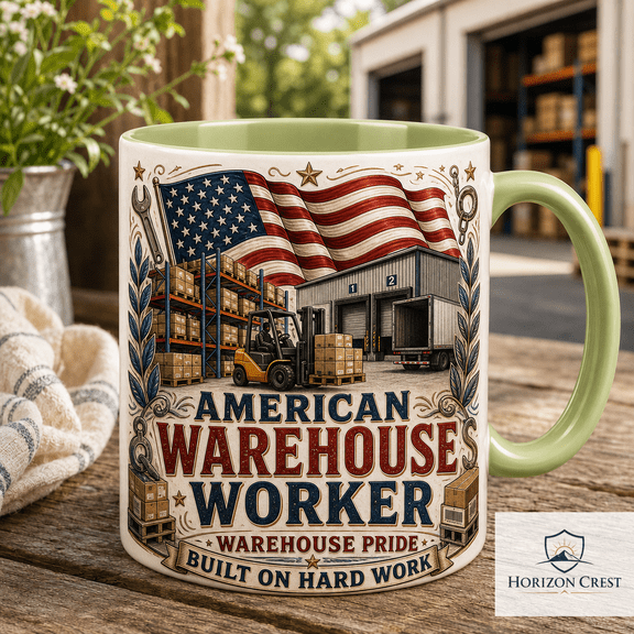 Warehouse Worker Mug Patriotic American Warehouse Coffee Mug Gift for Coworker