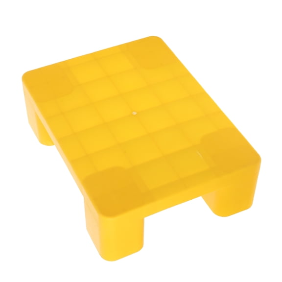 Milisten Lightweight Yellow Plastic Grid Pallet for Warehouse Floor Protection and Storage