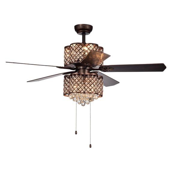 Warehouse of Tiffany 52 in. Rustic Bronze Indoor Ceiling Fan