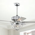 thumbnail image 1 of Warehouse of Tiffany AY13Y13CR Santana 52 in. 3-Light Indoor Polished Chrome Finish Ceiling Fan with Light Kit, 1 of 5