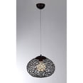 thumbnail image 1 of HomeRoots Lighting Aaliyah 1-light Chrome 12-inch Glass Pendant Lamp, 1 of 3