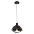 thumbnail image 1 of Warehouse of Tiffany Black 1-Light Bowl Metal Shade Pendant Light HM183/1MB, 1 of 4