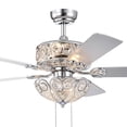 thumbnail image 1 of Warehouse of Tiffany Catalina Chrome 5-blade 52-inch Crystal Ceiling Fan?- Chrome Pull Chain, 1 of 1