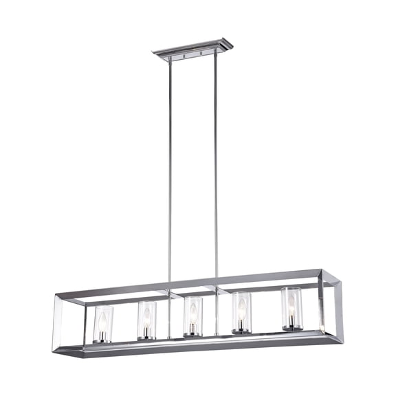Warehouse of Tiffany Ciel 41-inch Chrome Finish 5-Light Chandelier