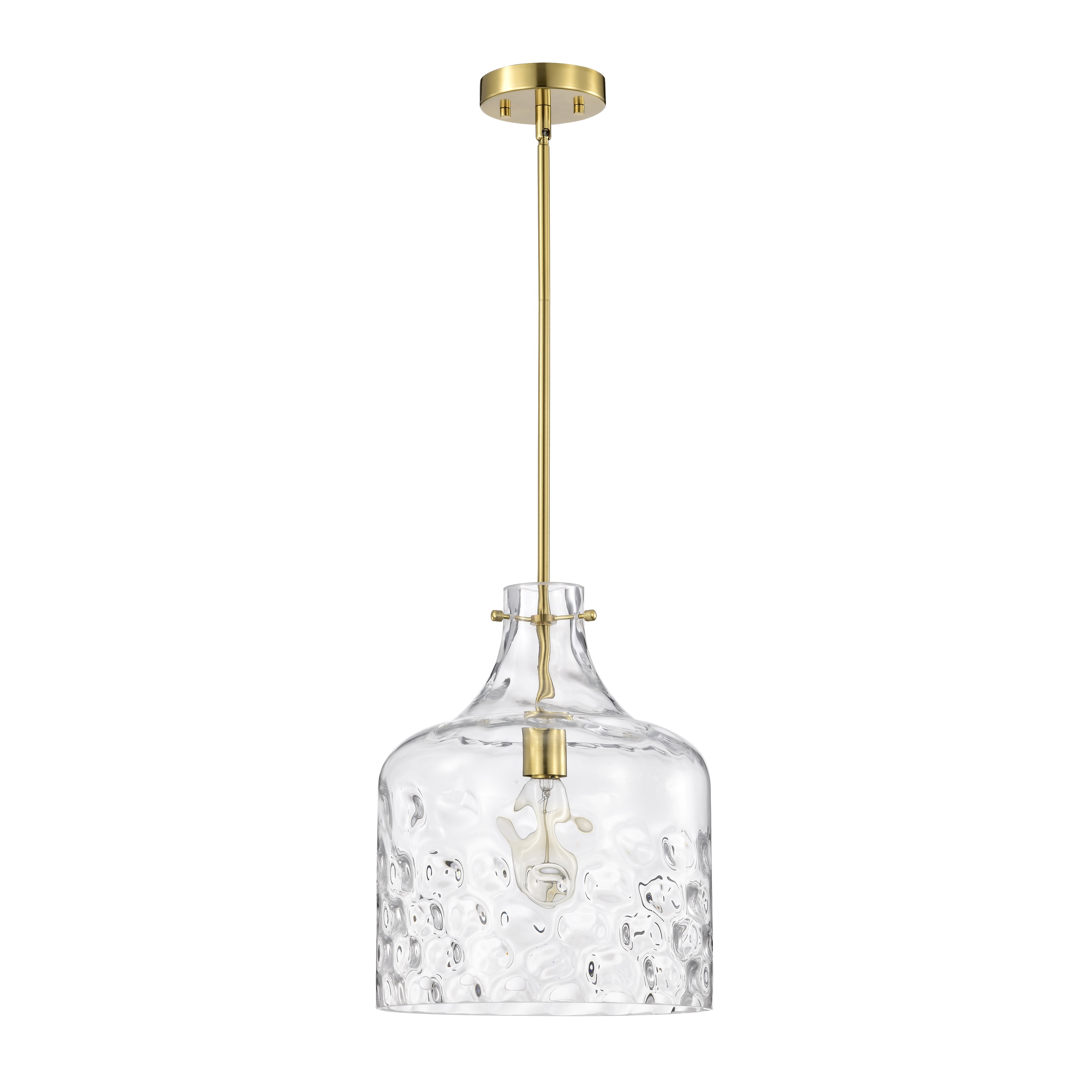 Warehouse of Tiffany Daelan 1 Light Clear Dimpled Glass Single
