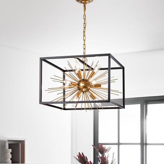 Warehouse of Tiffany Dharde Matte Black/Bronze 11-light Chandelier