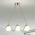 thumbnail image 1 of Willow 20 in. 3-Light Indoor Brass Finish Chandelier with Light Kit, 1 of 5