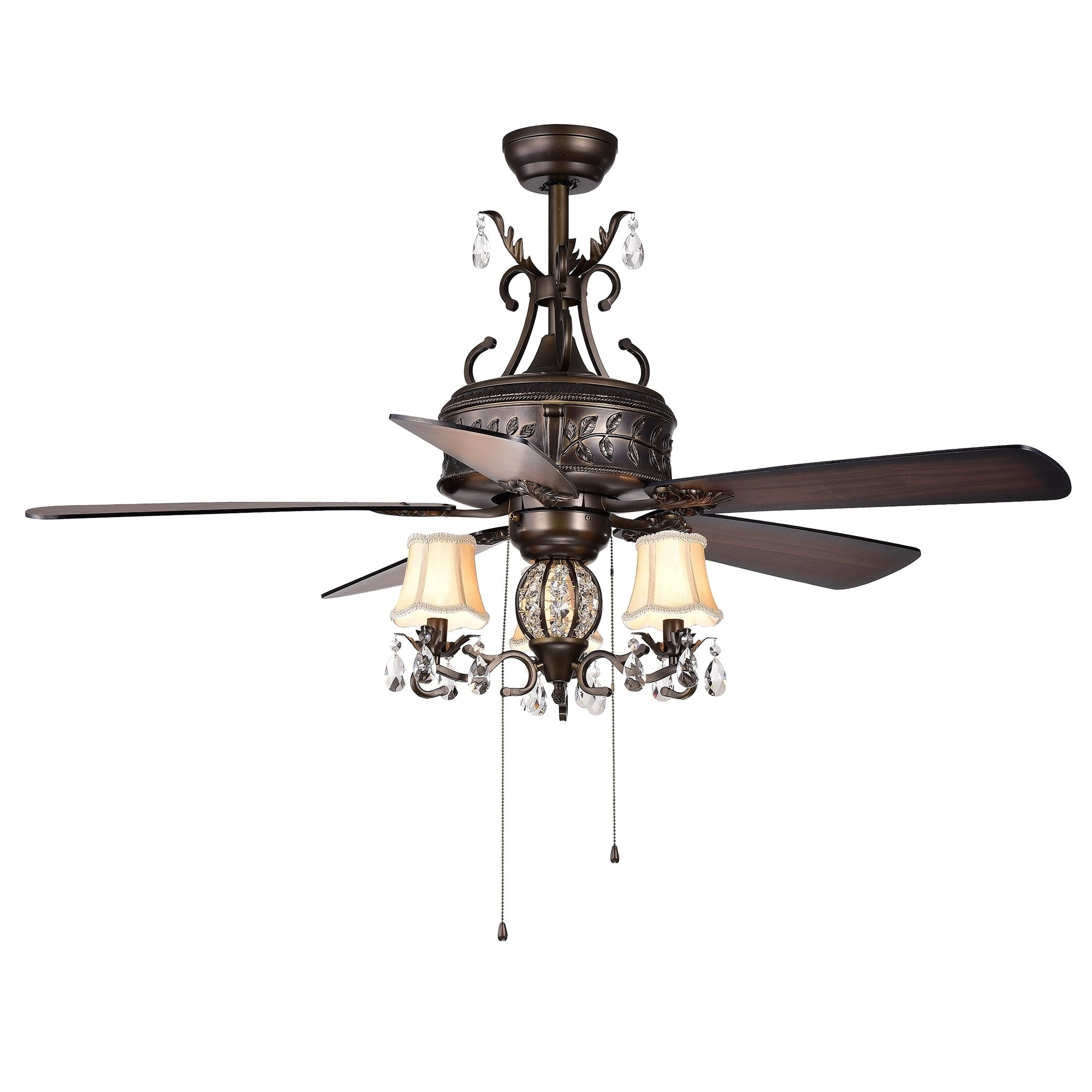 Firtha 5-Blade Antique Style 3-Light 52-Inch Ceiling Fan