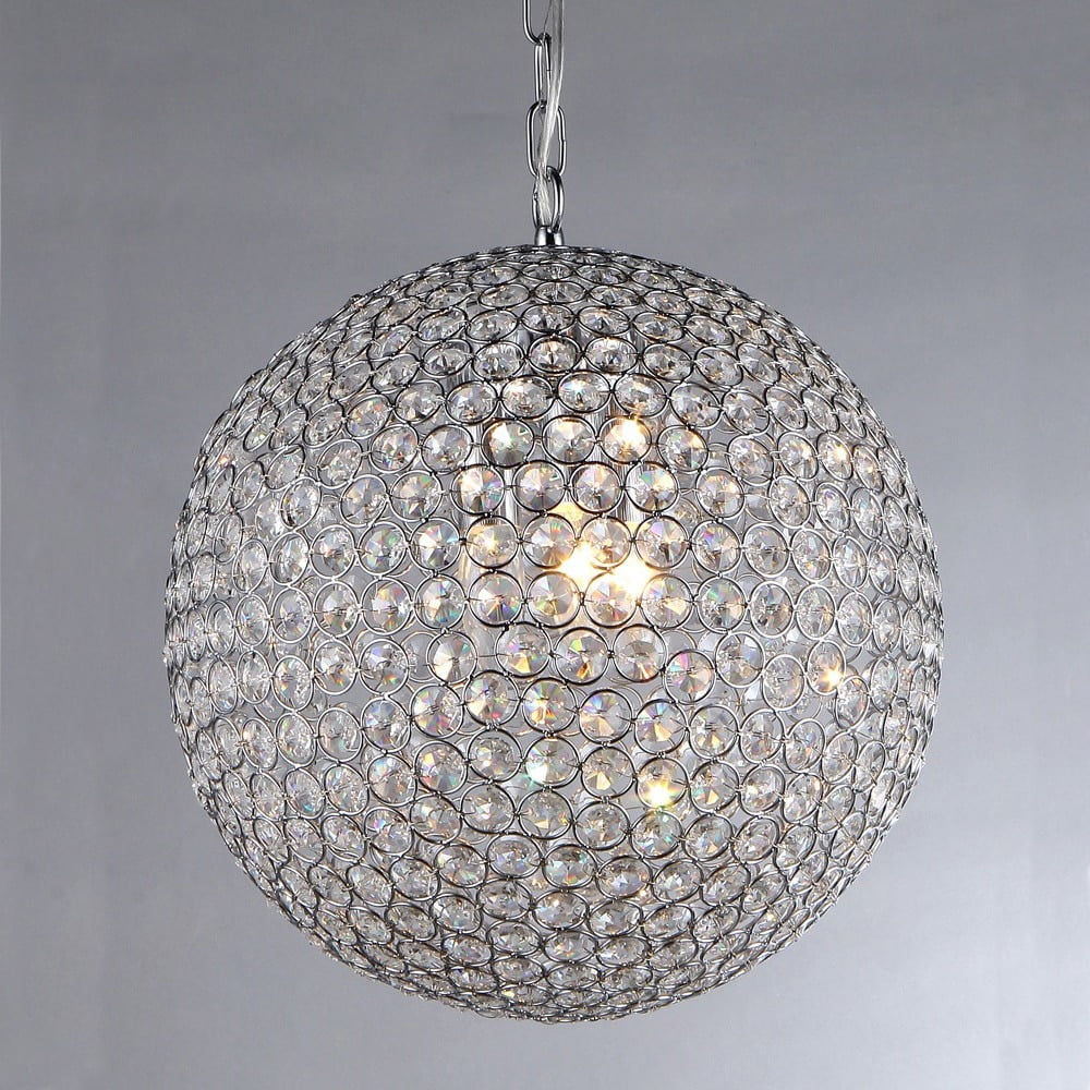 Warehouse of Tiffany Ginny 4-light Crystal 16-inch Chrome-finish Chandelier