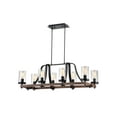 thumbnail image 1 of Warehouse of Tiffany Guntel Chandelier, 8 Lights, Black Iron Finish, 1 of 2