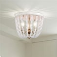 thumbnail image 1 of Warehouse of Tiffany IMC834-3 15 in. Taha Indoor 4-Light Gloss White & Brass Flush Mount Ceiling Light with Light Kit, 1 of 5