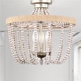 thumbnail image 1 of Warehouse of Tiffany IMC841-3 15 in. Marena Indoor 3-Light Antique Silver Flush Mount Ceiling Light with Light Kit, 1 of 5