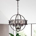 thumbnail image 1 of Warehouse of Tiffany IMP22/4MB Sario 19.69 in. 4-Light Indoor Black Finish Chandelier with Light Kit, 1 of 5