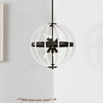 thumbnail image 1 of Cary 19 in. 6-Light Indoor White and Rustic Black Finish Chandelier with Light Kit, 1 of 5