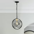 thumbnail image 1 of Jaipem 12 in. 1-Light Indoor Matte Black Finish Pendant Light with Light Kit, 1 of 3