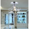 thumbnail image 1 of Warehouse of Tiffany Kreszentia 1-light Chrome 11-inch Globe Semi-flush Mount with Bulb, 1 of 2