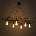 thumbnail image 1 of Warehouse of Tiffany Lilian 6-light Black 41-inch Edison Chandelier with Bulbs - 5' x 24' x 44, 1 of 5