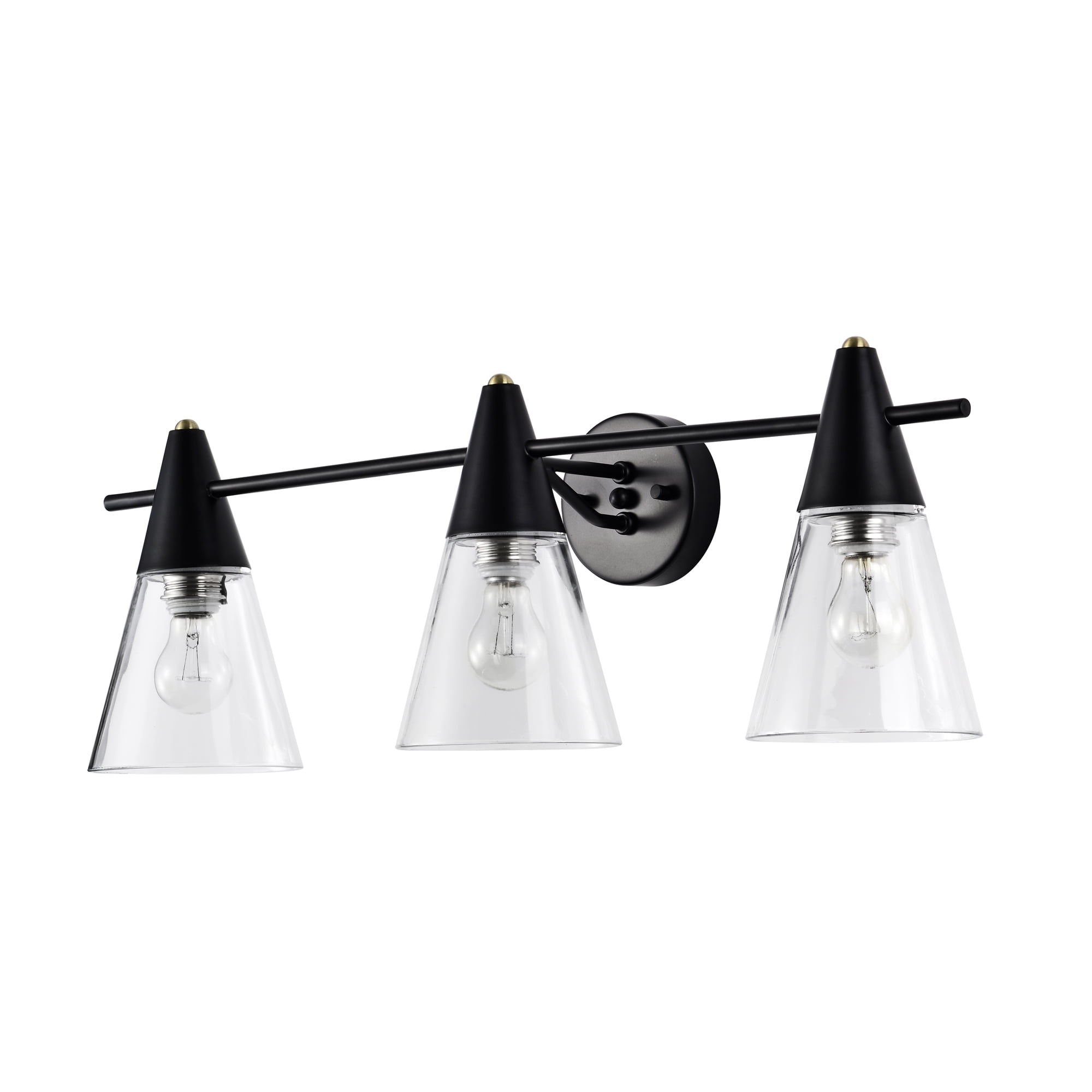 Warehouse of Tiffany Latilala 29 Inch Matte Black Wall Sconces 3-Lighted