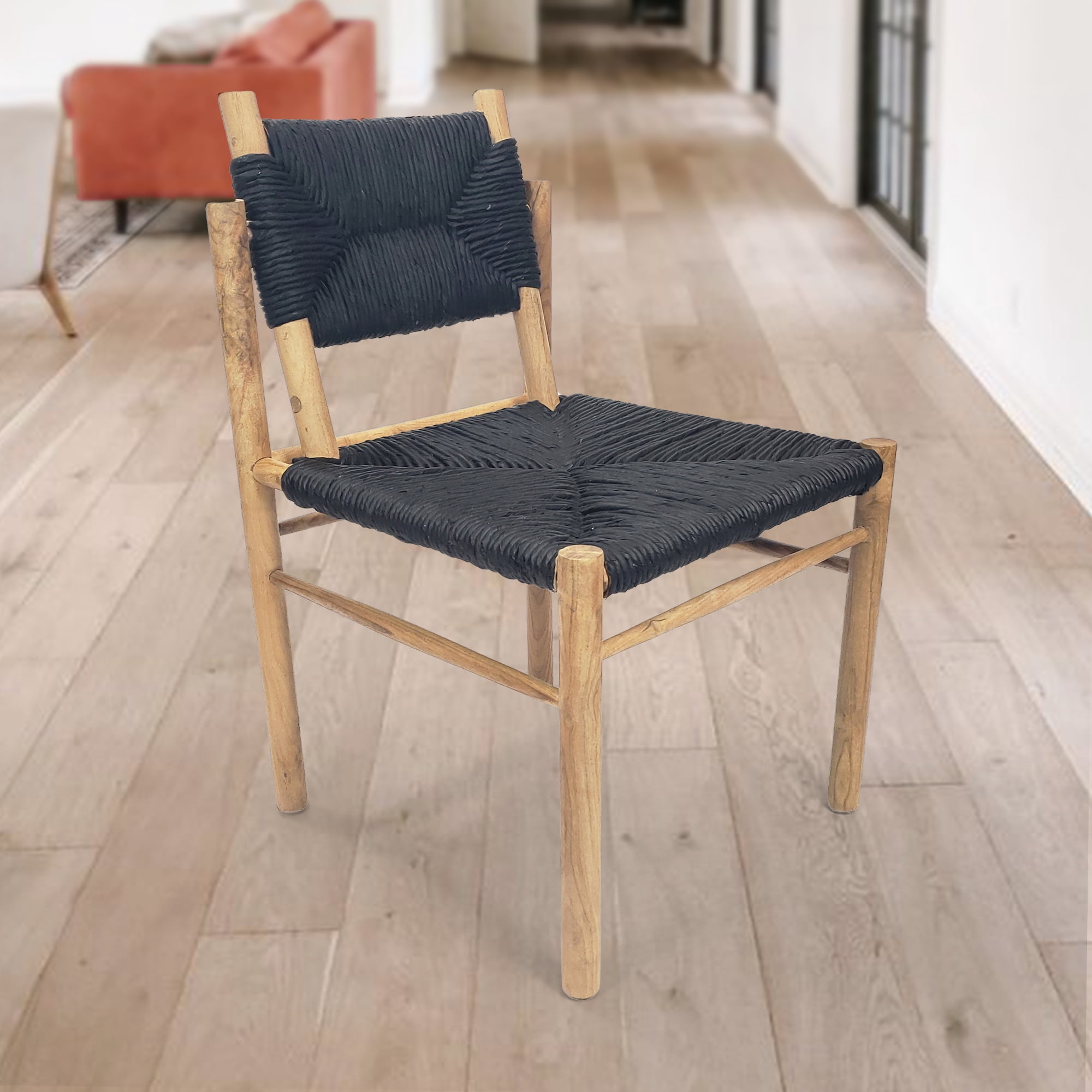 Majah 21 in. Indoor Black Finish Dining Chair