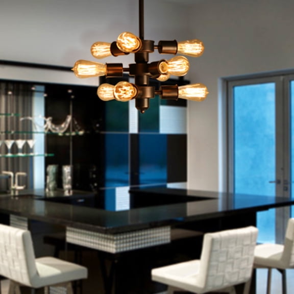 Warehouse of Tiffany Mariam 9-Light Adjustable Bulb Socket Edison Chandelier