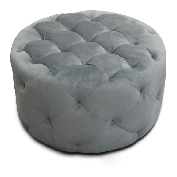 Warehouse of Tiffany Meerna 24-inch Round Tufted Padded Ottoman