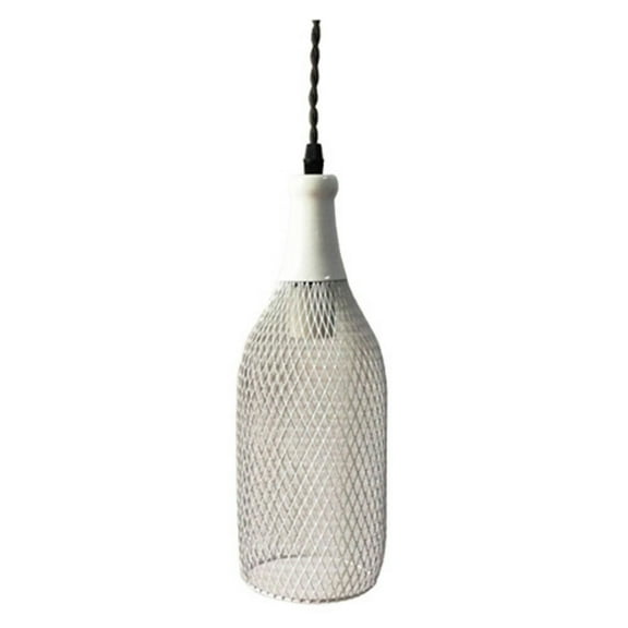 Warehouse of Tiffany Meryl 1-Light Adjustable Height White Edison Pendant