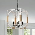 thumbnail image 1 of Regulus 14 in. 4-Light Indoor Weathered White Finish Chandelier with Light Kit, 1 of 5