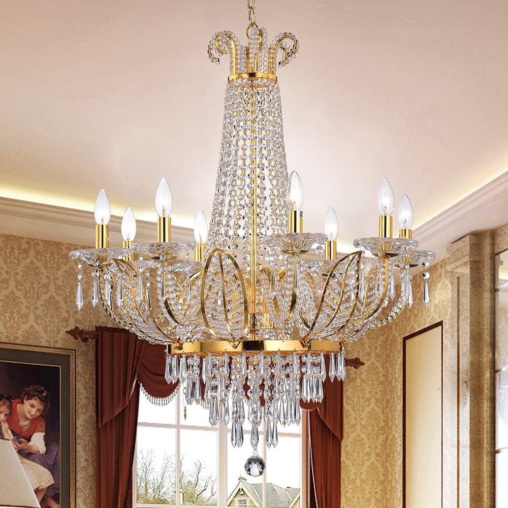 Warehouse of Tiffany Stavith Crystal and Metal 8-light Chandelier, image size:1000x1000