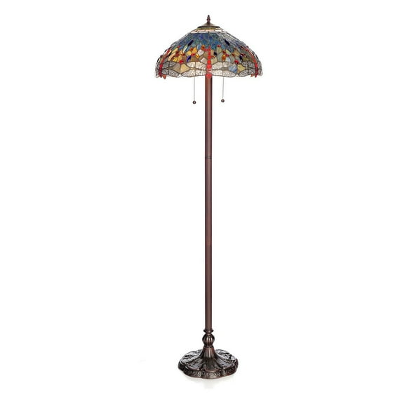 Warehouse of Tiffany Tiffany Style Dragonfly Floor Lamp