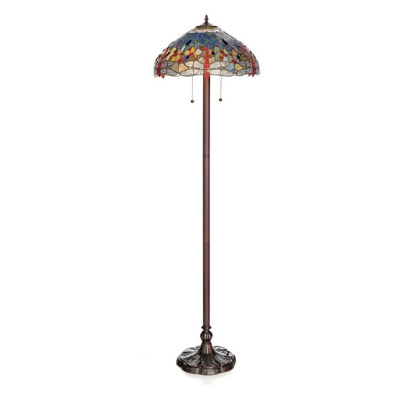 Warehouse of Tiffany Tiffany Style Dragonfly Floor Lamp