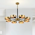 thumbnail image 1 of Vibiana 32 in. 8-Light Indoor Satin Brass Finish Chandelier with Light Kit, 1 of 5