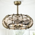 thumbnail image 1 of Xhosa 25 in. 5-Light Indoor Brass Finish Ceiling Fan with Light Kit, 1 of 4