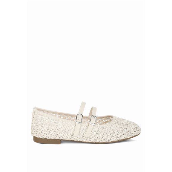 London Rag Warena Pin Buckle Strapped Womens Ballerinas
