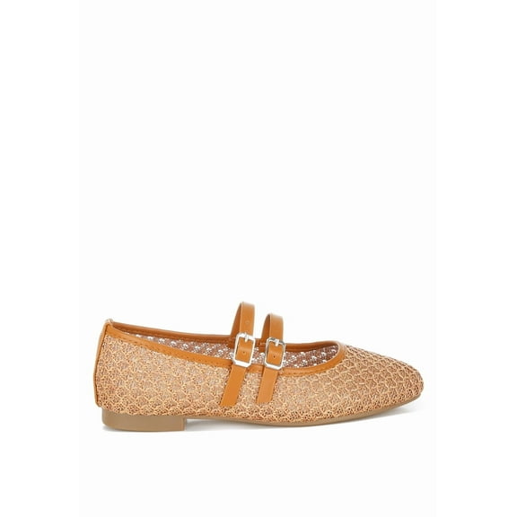 London Rag Warena Pin Buckle Strapped Womens Ballerinas