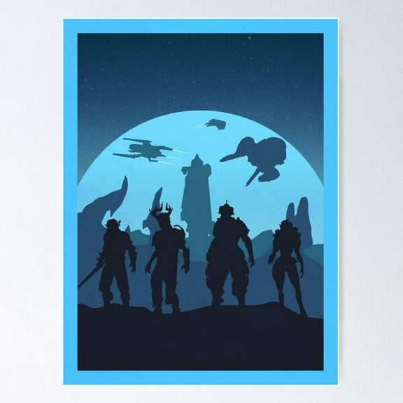 Warframe - Minimalist Travel Style - Video Game Art Poster Wall Art, Modern Wall Decor For Living Room Bedroom, 8x12 UNFRAMED