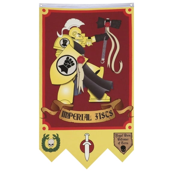 Wargame Style Imperial Fists Knight Flag Banner Home Yard Garden Decor 30x50in