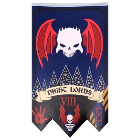 Wargame Style Night Lords Legion VIII Flag Banner Home Yard Garden Decor 30x50in