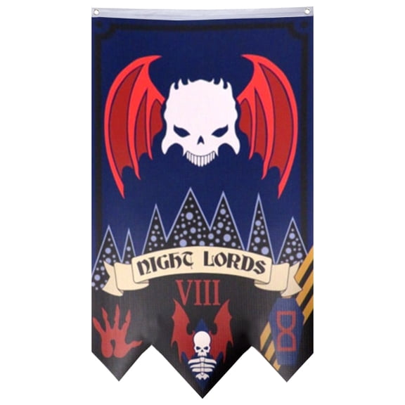 Wargame Style Night Lords Legion VIII Flag Banner Home Yard Garden Decor 30x50in