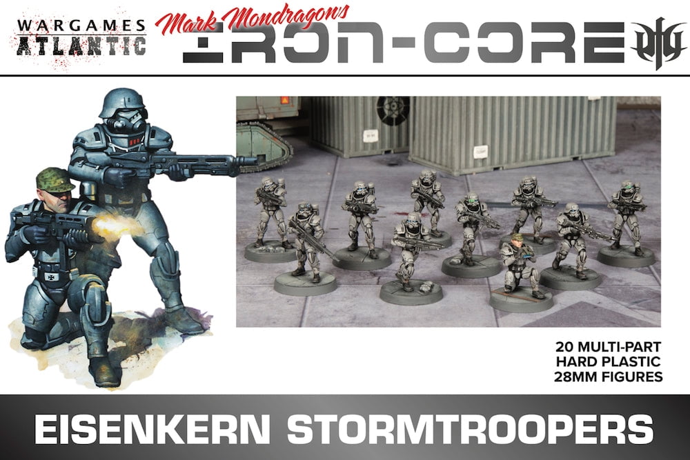 Wargames Atlantic Eisenkern Stormtroopers 20 Hard Plastic 28mm Figures MM001
