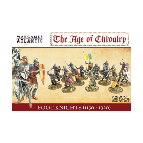 Wargames Atlantic Age of Chivalry - Foot Knights (1150-1320) New