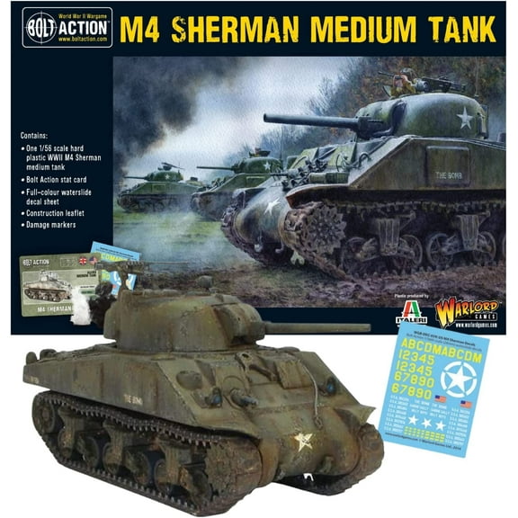 Wargames Delivered - Warlord Games Bolt Action - M4 Sherman Medium Tank Miniatures