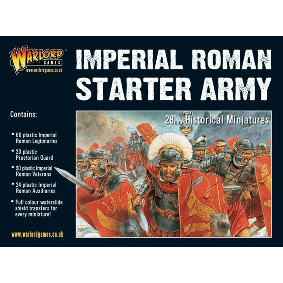 Wargames Delivered - Imperial Roman Starter Army Boxed Set - 28mm Miniatures, 124 Infantry Includes Roman, Veterans, Auxiliaries Infantry, Digital Bundle Model kit by Warlord Games