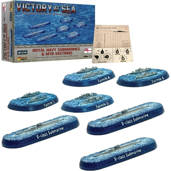 Wargames Delivered - Warlord Games Victory at Sea - Royal Navy Submarines & MTB Sections WWII Miniatures