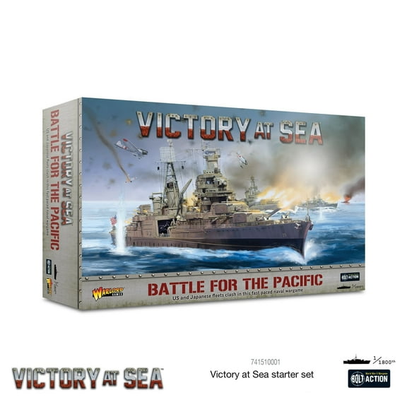 Wargames Delivered Victory at Sea, WW2 Miniatures Strategy Game, Adults, 12.5 x 9 x 2 In, 15 Vessels