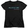 thumbnail image 1 of Wargames Shall We Women's T-Shirt Black, 1 of 1
